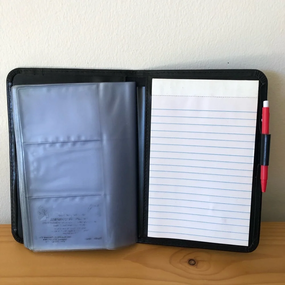 Rolodex Black Leather Business Card Organizer